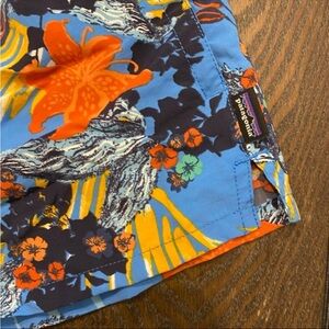 Patagonia Blue and Orange Floral Shorts